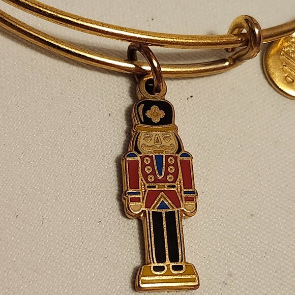 Alex and Ani Nutcracker Charm Bangle Bracelet Rafaelian Gold - Picture 1 of 5
